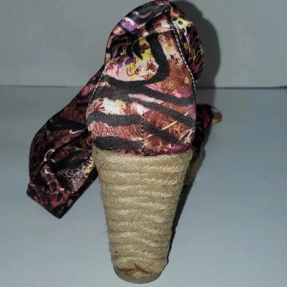 Impo Tipsy Wedge Strap Up Espadrilles Size 10M